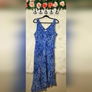 Jessica Floral Asymmetrical Ruffle Maxi Dress